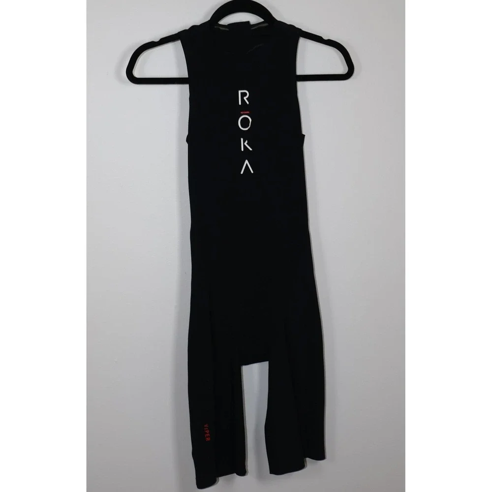 Roka Viper Elite Swim Suit SIze Medium Black Sleeveless Triathlon